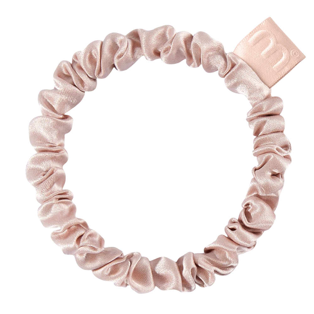 MON MOU Silk Slim Scrunchie Nude - Тонка шовкова резинка (нюдова)